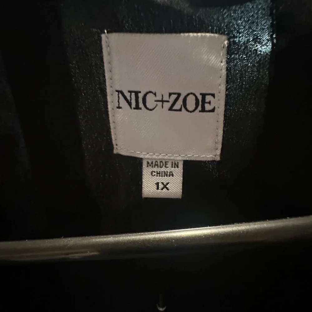 NIC + ZOE NWT Devon Shirtdress in onyx 1X - Picture 10 of 12